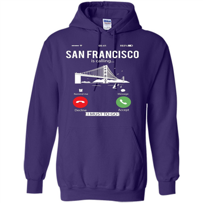 Traveling T-shirt San Francisco Is Calling I Must Go To T-Shirt Purple