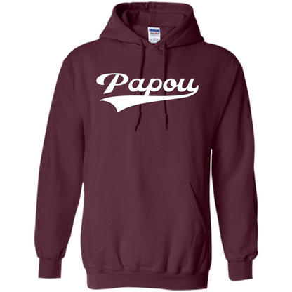 Fathers Day T-shirt Papou Maroon