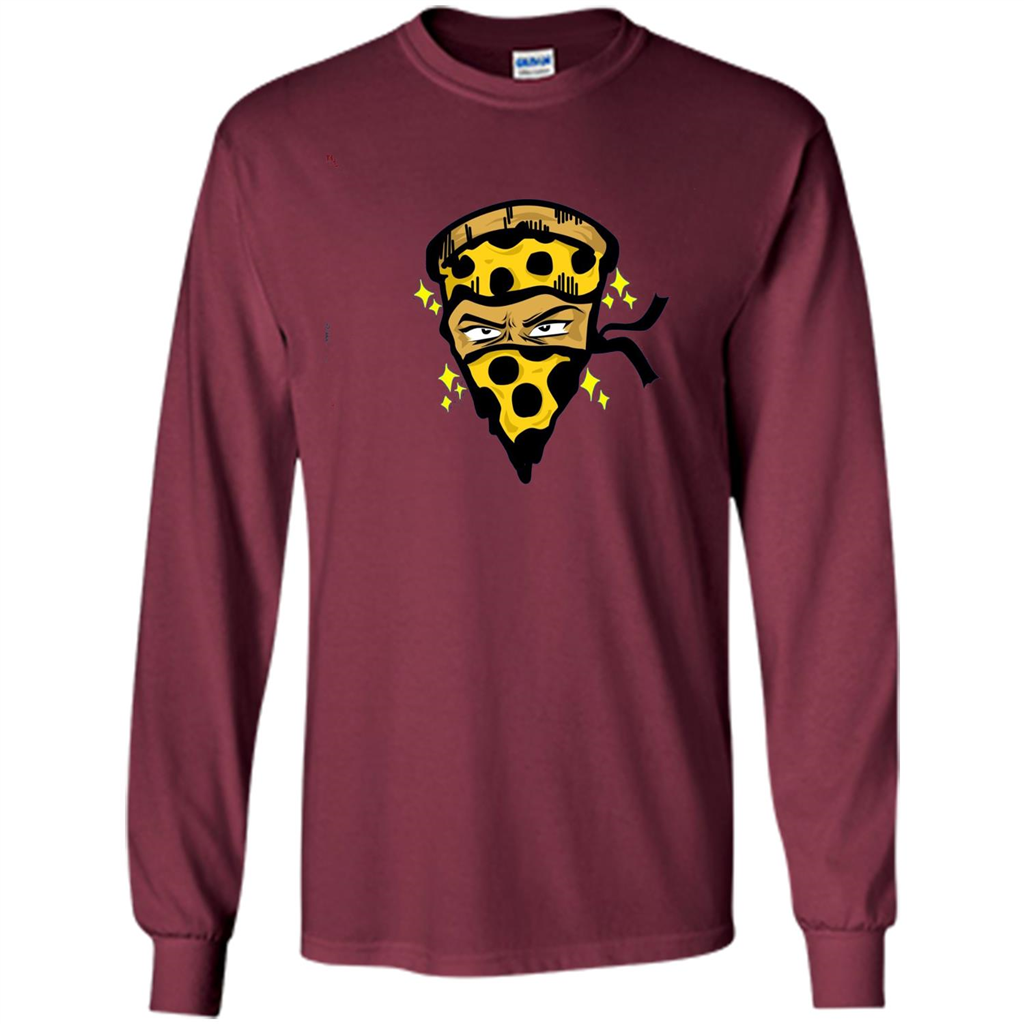 Pizza Warrior Funny Foodie Food Lover T-shirt Maroon