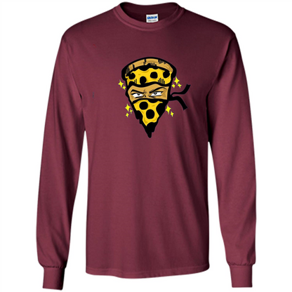 Pizza Warrior Funny Foodie Food Lover T-shirt Maroon