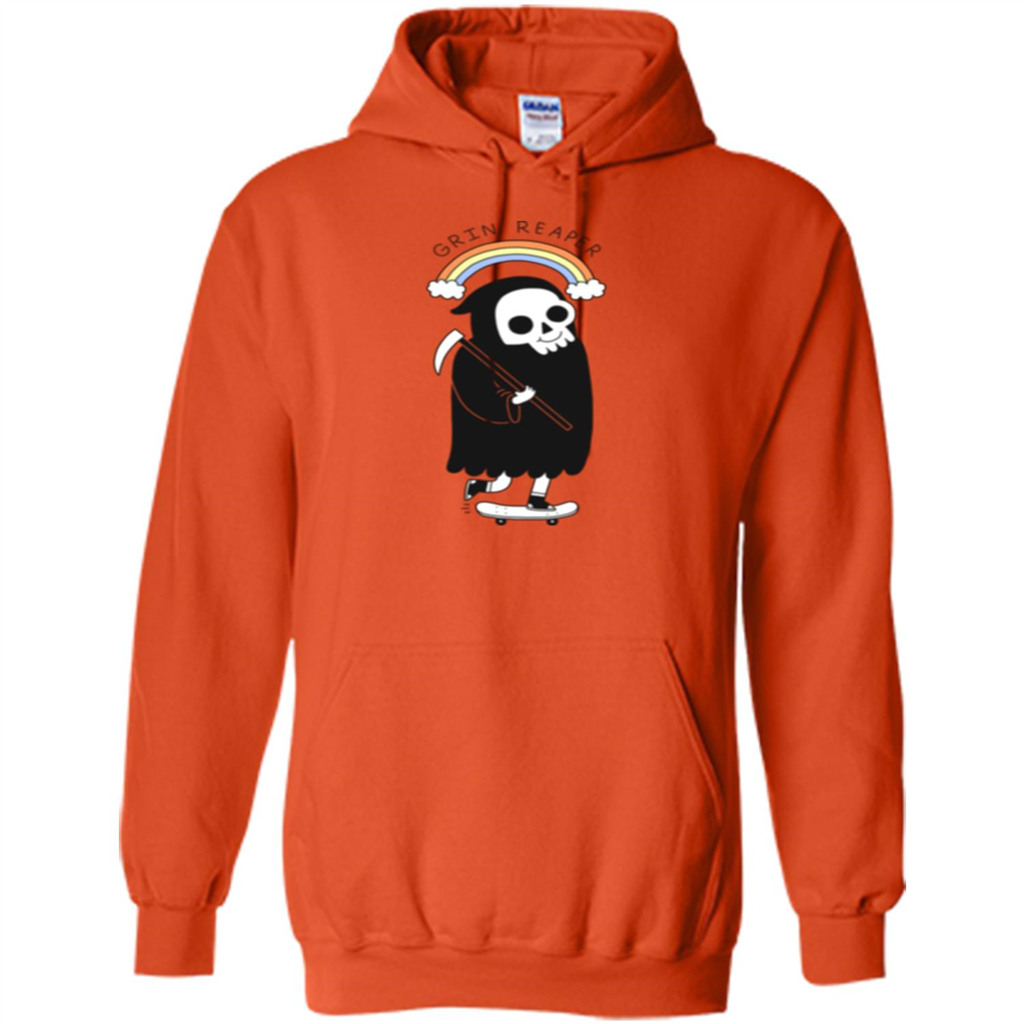 Grin Reaper Rainbow T-shirt Orange