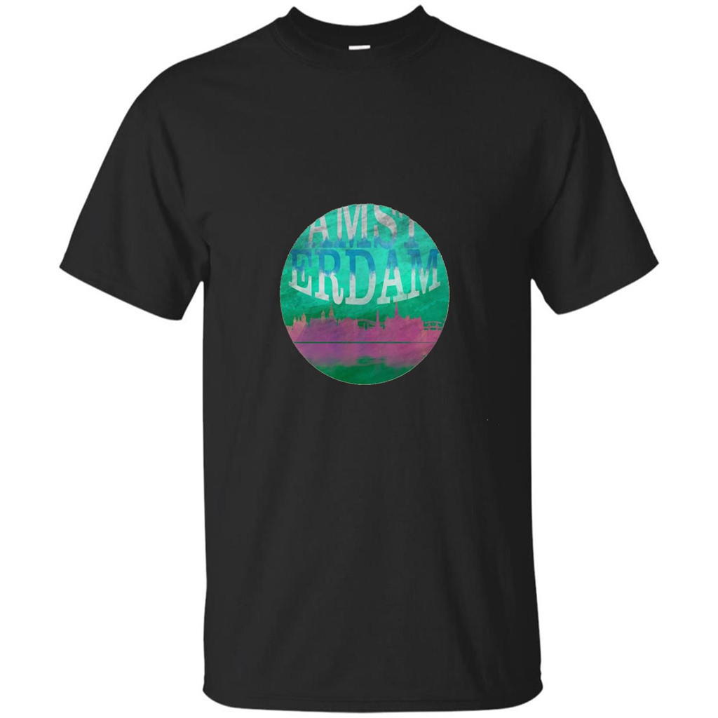 Amsterdam Skyline Horizon Sunset Love Netherlands T-shirt Royal