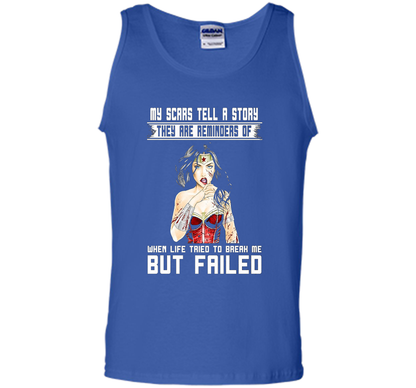 Women's My Scars Tell A Story They Are A Reminder Shirt cool shirt Royal