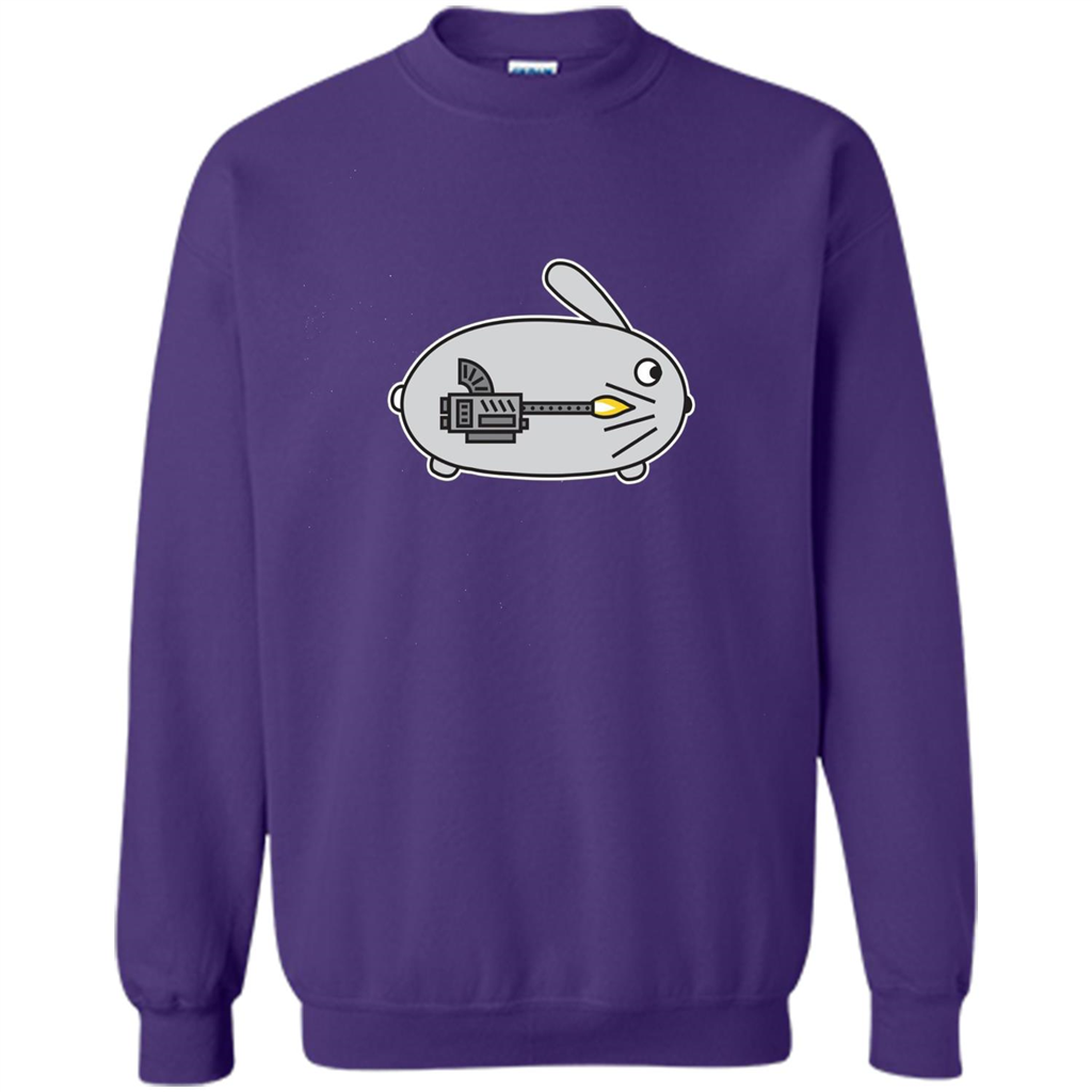 Bunny vs Dinosaur T-shirt Purple