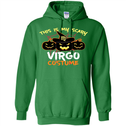 Halloween T-shirt This Is My Scary Virgo Costume T-shirt Irish Green