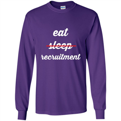 Eat Sleep Recruitment T-shirt Purple
