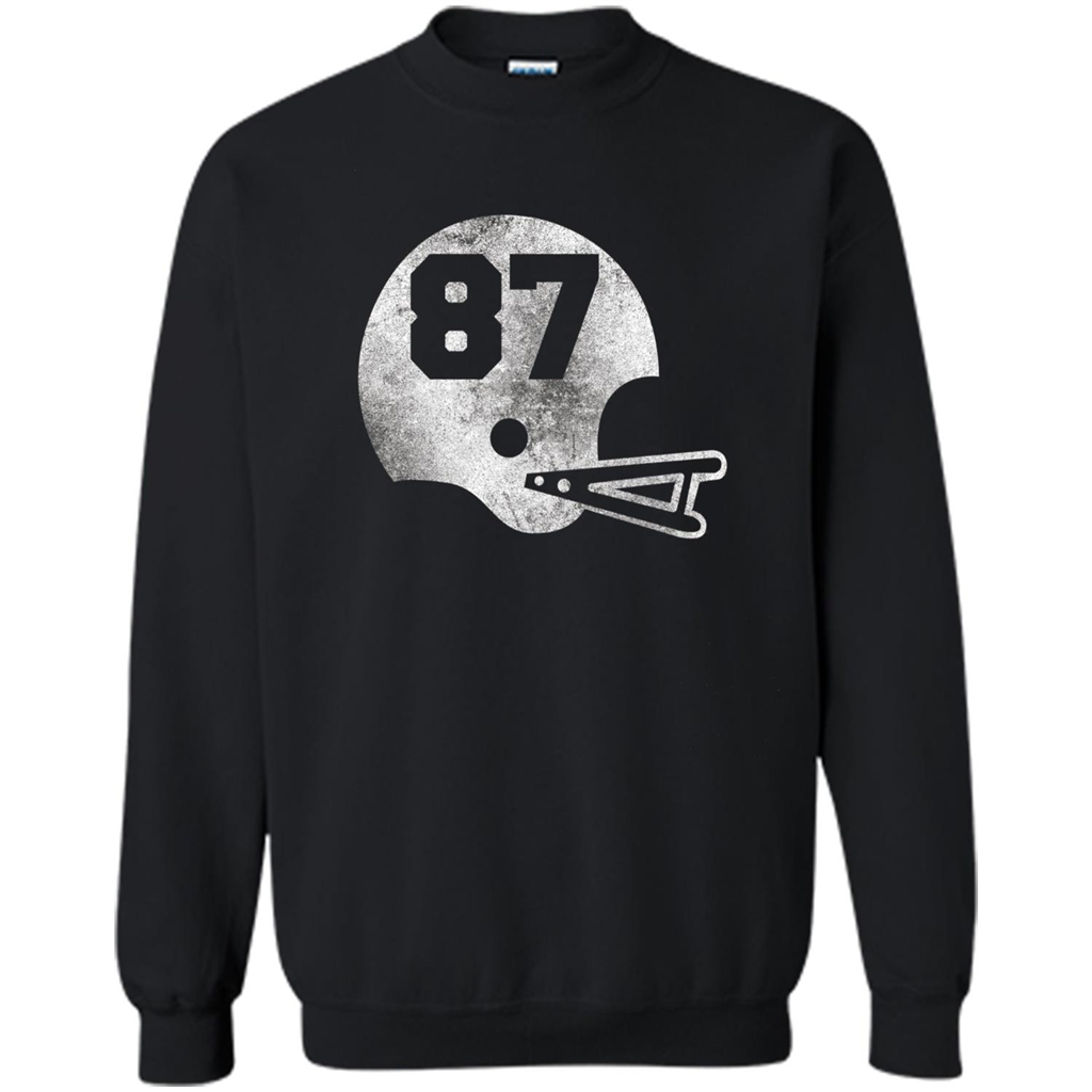 Football Number 87 T-Shirt Player Number Black