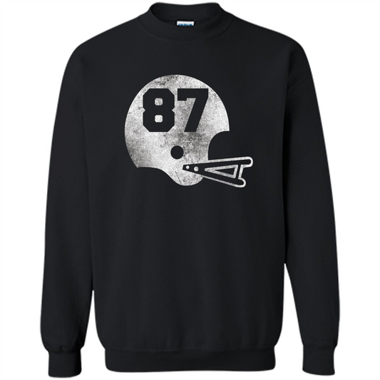 Football Number 87 T-Shirt Player Number Black