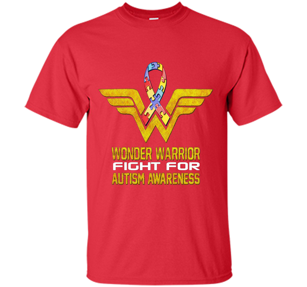 Wonder Warrior Fight For Autism Awareness T-shirt Red