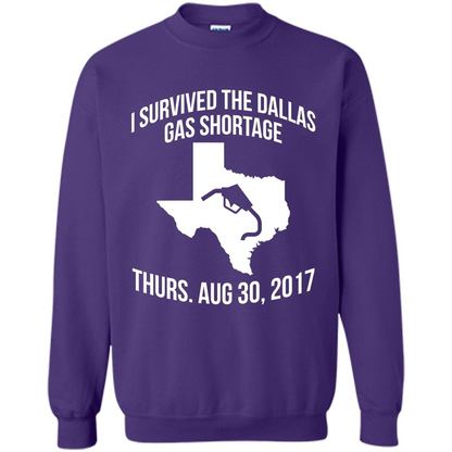 I Survived The Dallas Gas Shortage Thurs. Aug 30, 2017 T-shirt Purple