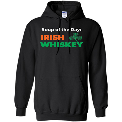 Funny Irish Whiskey Drinking Tshirt Soup Of The Day T-shirt Black