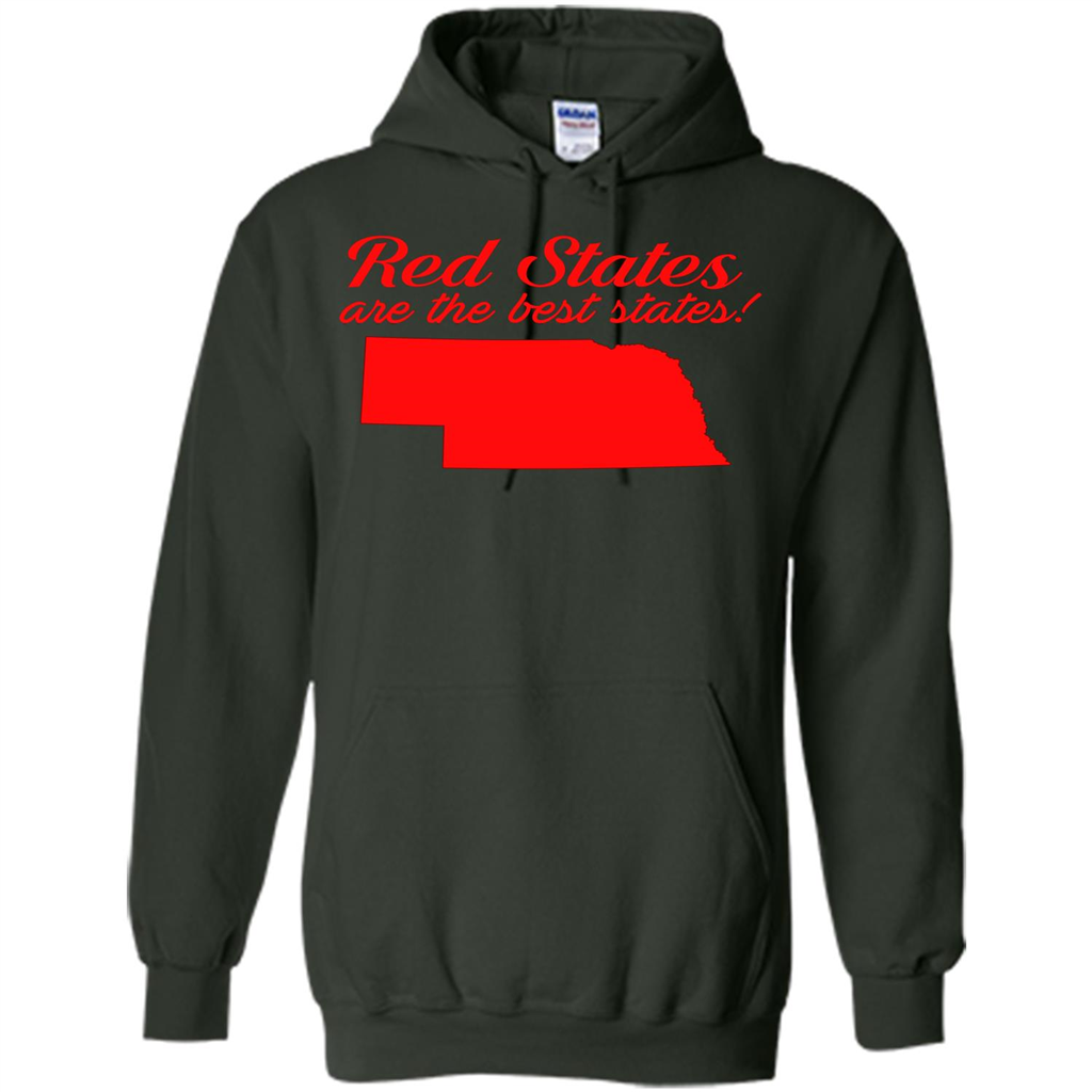 Nebraska T-shirt Red States Are The Best States Forest Green