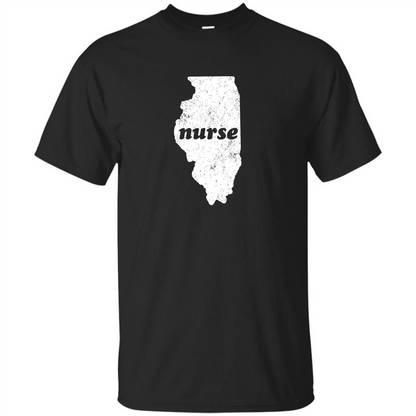 Nursing T-shirt Nurse Graduation Illinois T-shirt Black