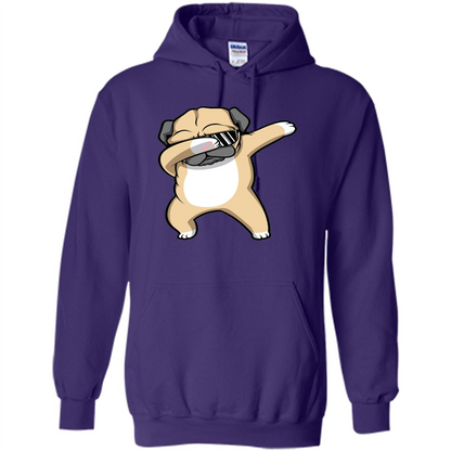 Dabbing Pug T-shirt Funny Cute Dog Dab Dance T-Shirt Purple