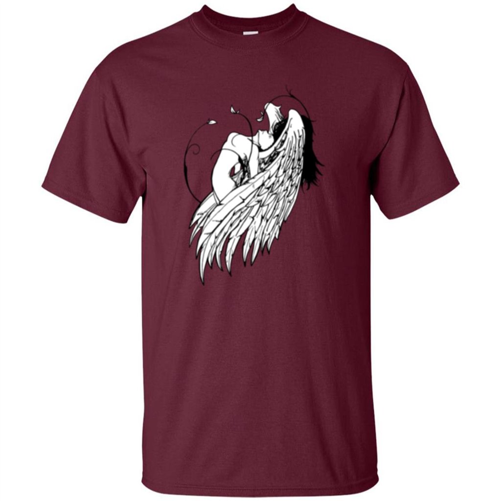 Angel T-shirt Angel Wings Maroon