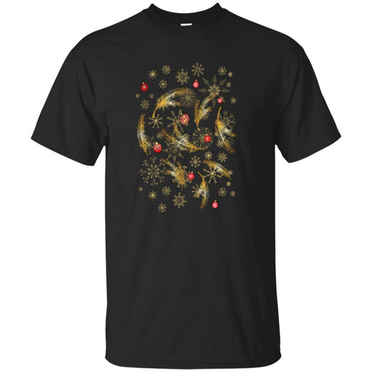 Xmas Merry Christmas Happy New Year T-shirt Black