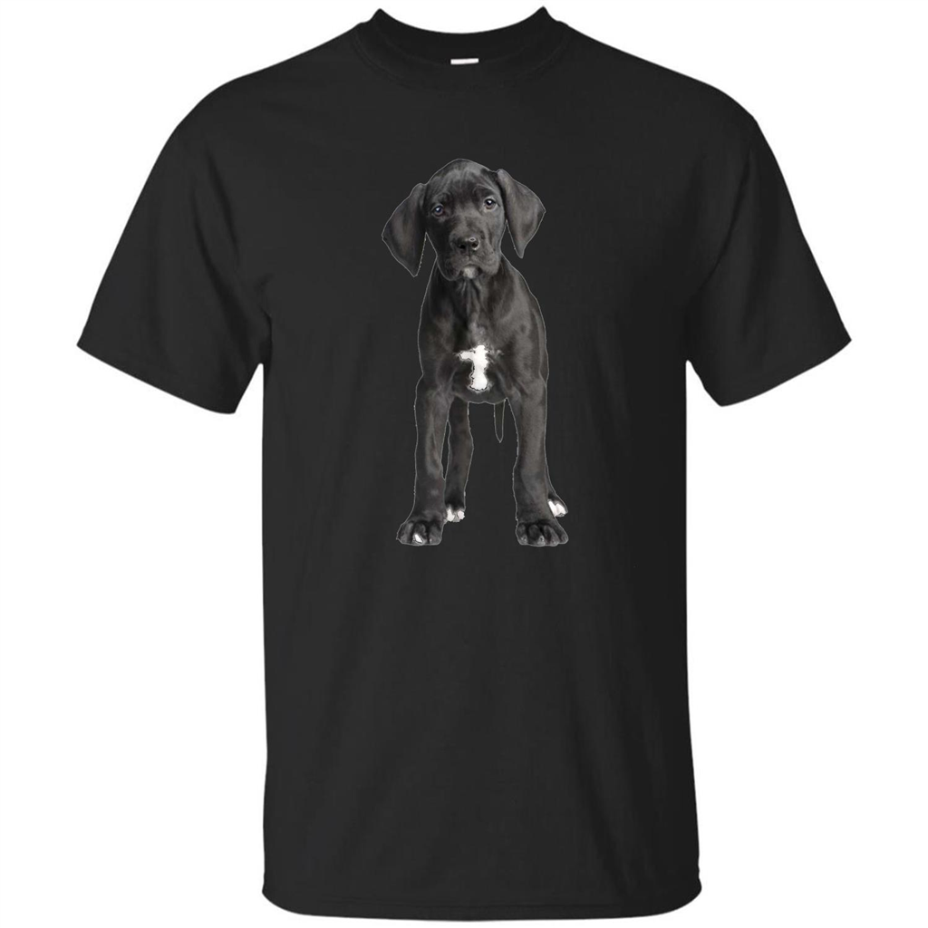 Great Dane Puppy T-shirt Black