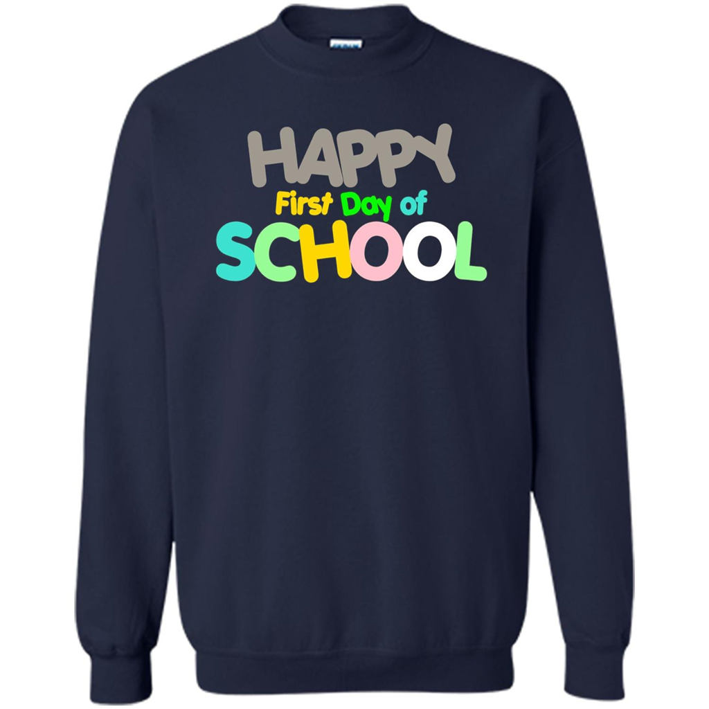 Happy First Day of School Colorful T-shirt Navy