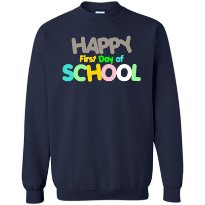 Happy First Day of School Colorful T-shirt Navy