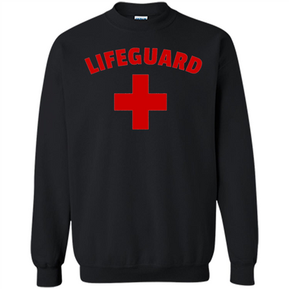 Certified Lifeguard White Red T-shirt Black