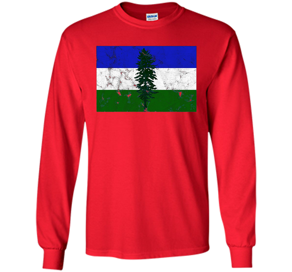 Distressed Cascadia Doug Flag T-shirt Red