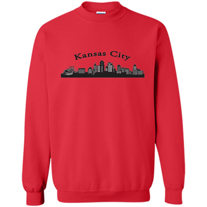 Kansas City Skyline T-shirts Red