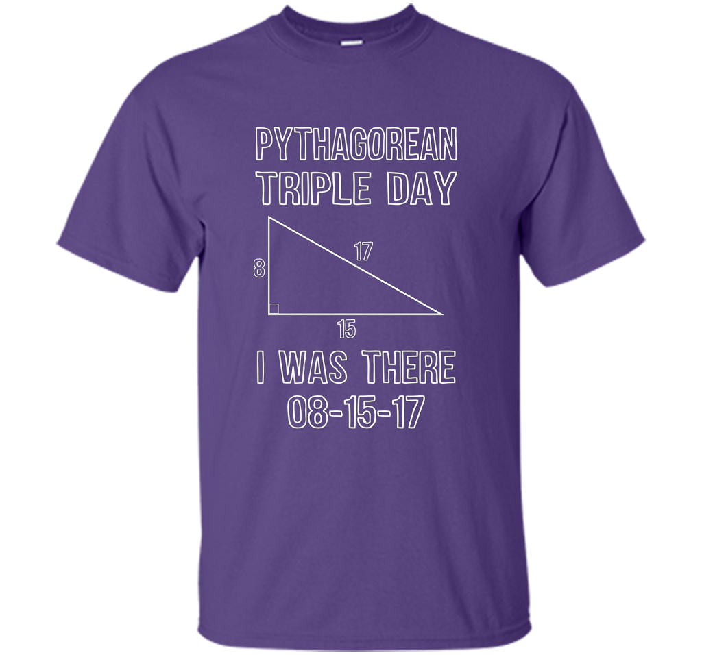 Pythagorean Triple Day 2017 8-15-17 Geeky T-shirt Purple
