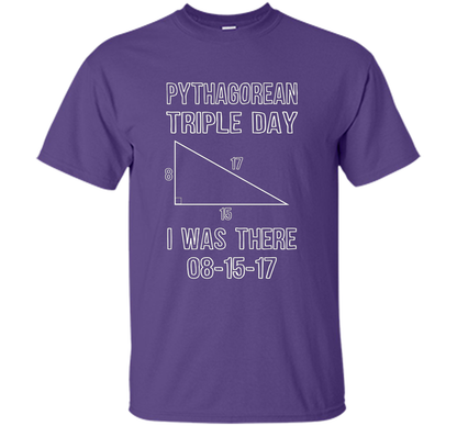 Pythagorean Triple Day 2017 8-15-17 Geeky T-shirt Purple