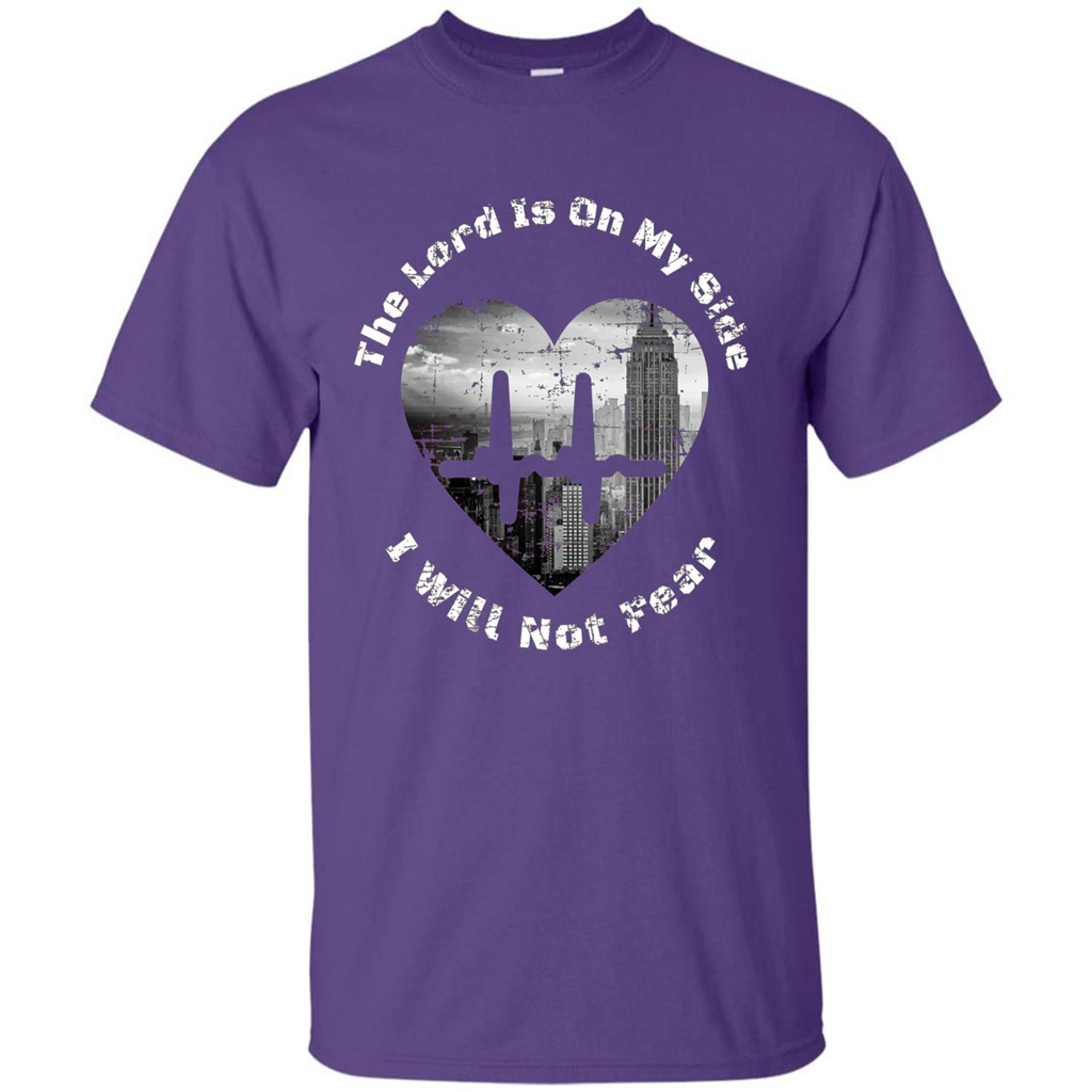 Faith Inspired T-shirt The Lord Is On My Side I Will Not Fear Purple