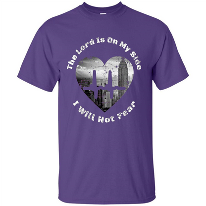 Faith Inspired T-shirt The Lord Is On My Side I Will Not Fear Purple