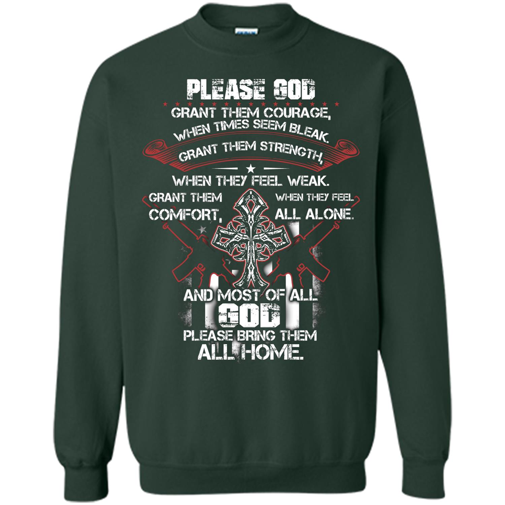 God Bless Our Soldier T-shirt Forest Green