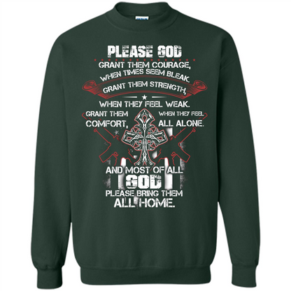 God Bless Our Soldier T-shirt Forest Green