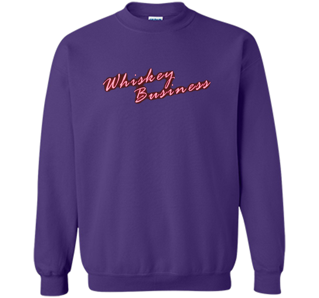 Whiskey Business Drinking 80's T-shirt shirt Purple