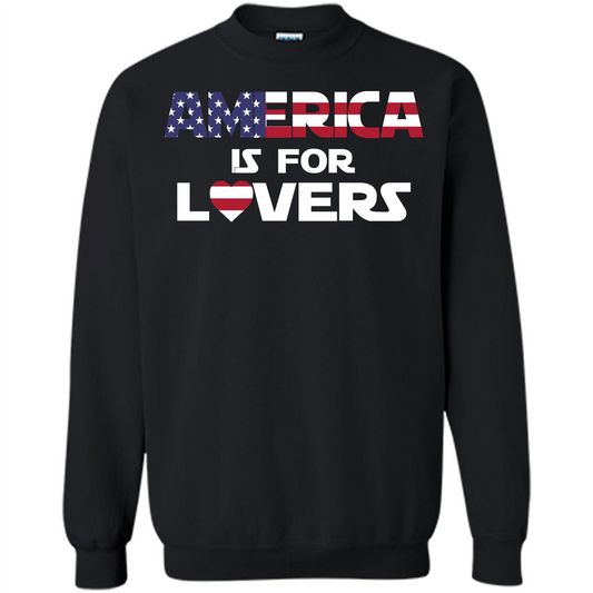 America Is For Lovers T-shirt Black