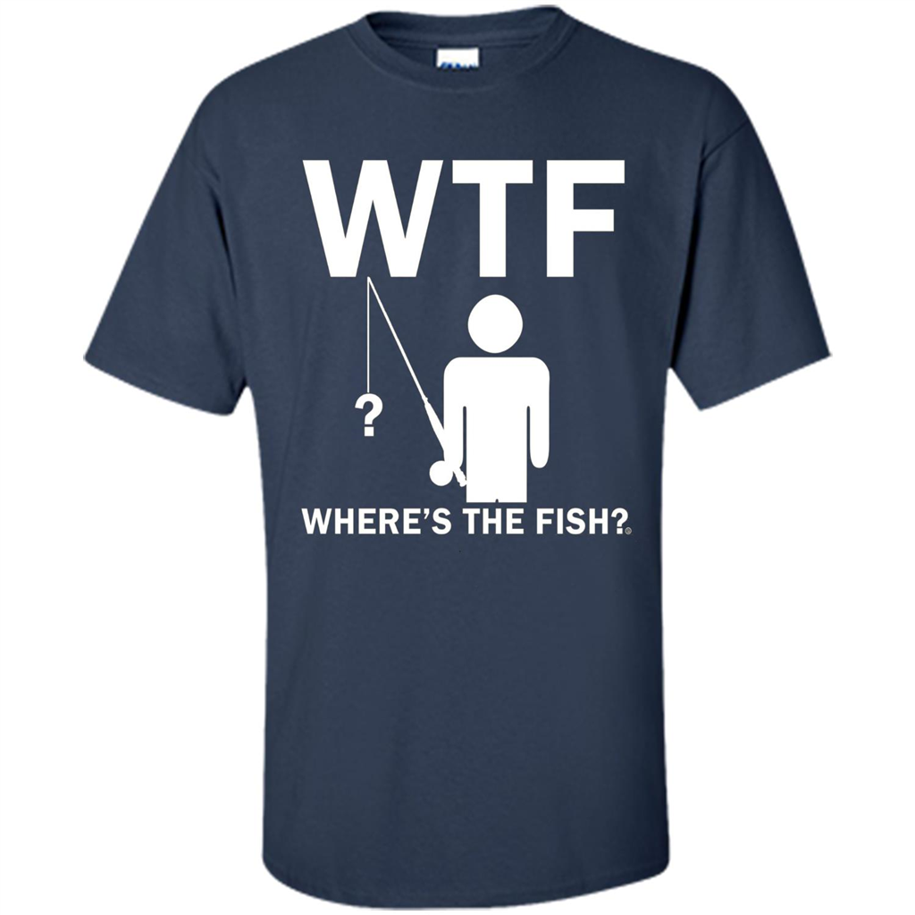 Fishing T-shirt Where's The Fish Navy