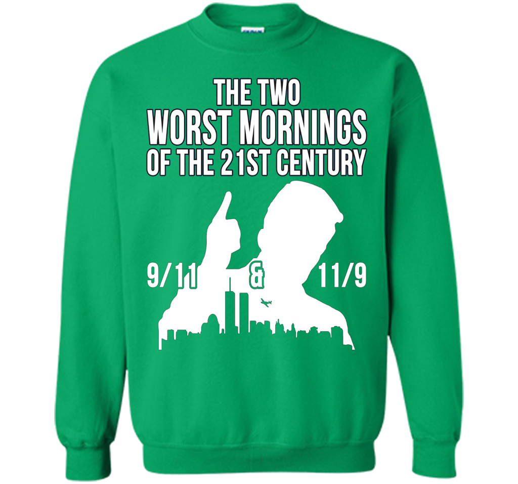 The Two Worst Mornings Of The 21st Century 9/11 And 11/9 T-shirt Irish Green
