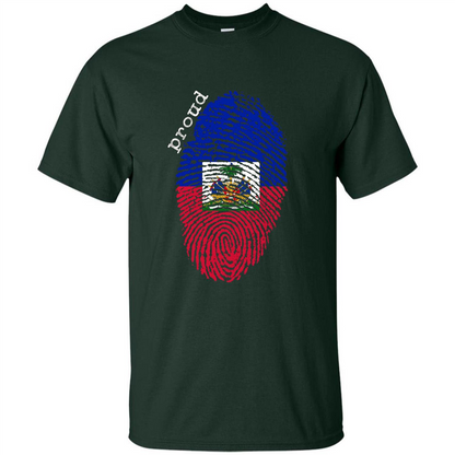 Haiti shirt - Haiti National Flag T-shirt Forest Green