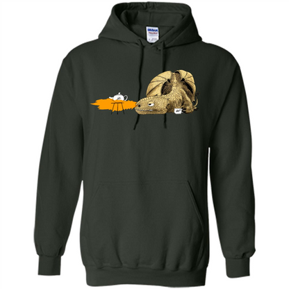 Dragon Making Tea T-Shirt Forest Green