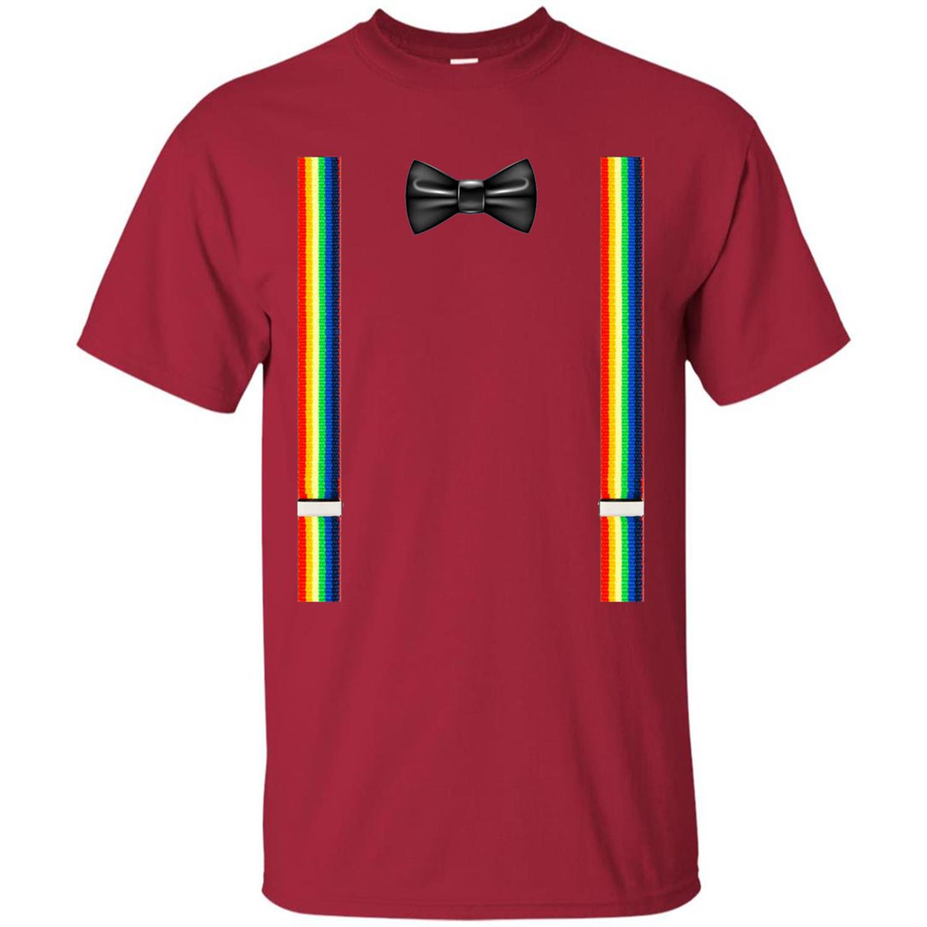 Suspenders And Bowtie Clown Costume T-shirt Cardinal