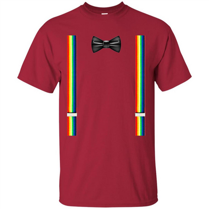 Suspenders And Bowtie Clown Costume T-shirt Cardinal