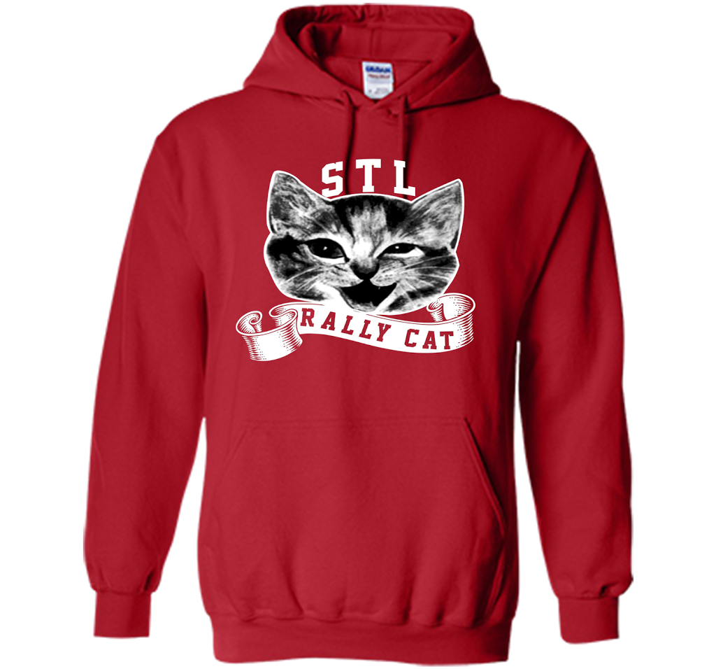 Cat Lover T-shirt Saint Louis Rally Cat T-shirt Red