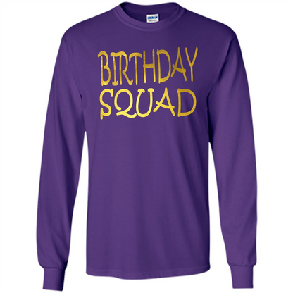 Birthday Squad T-shirt Purple