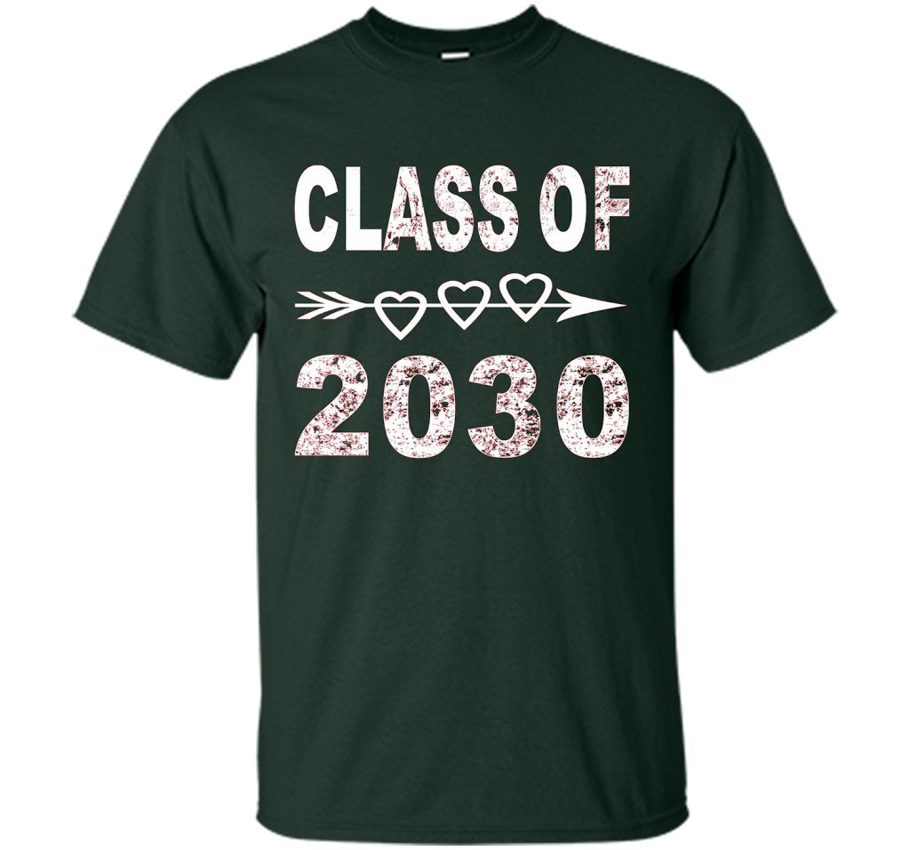 Kindergarten T-shirt Class Of 2030 Kindergarten Style T-shirt Forest Green