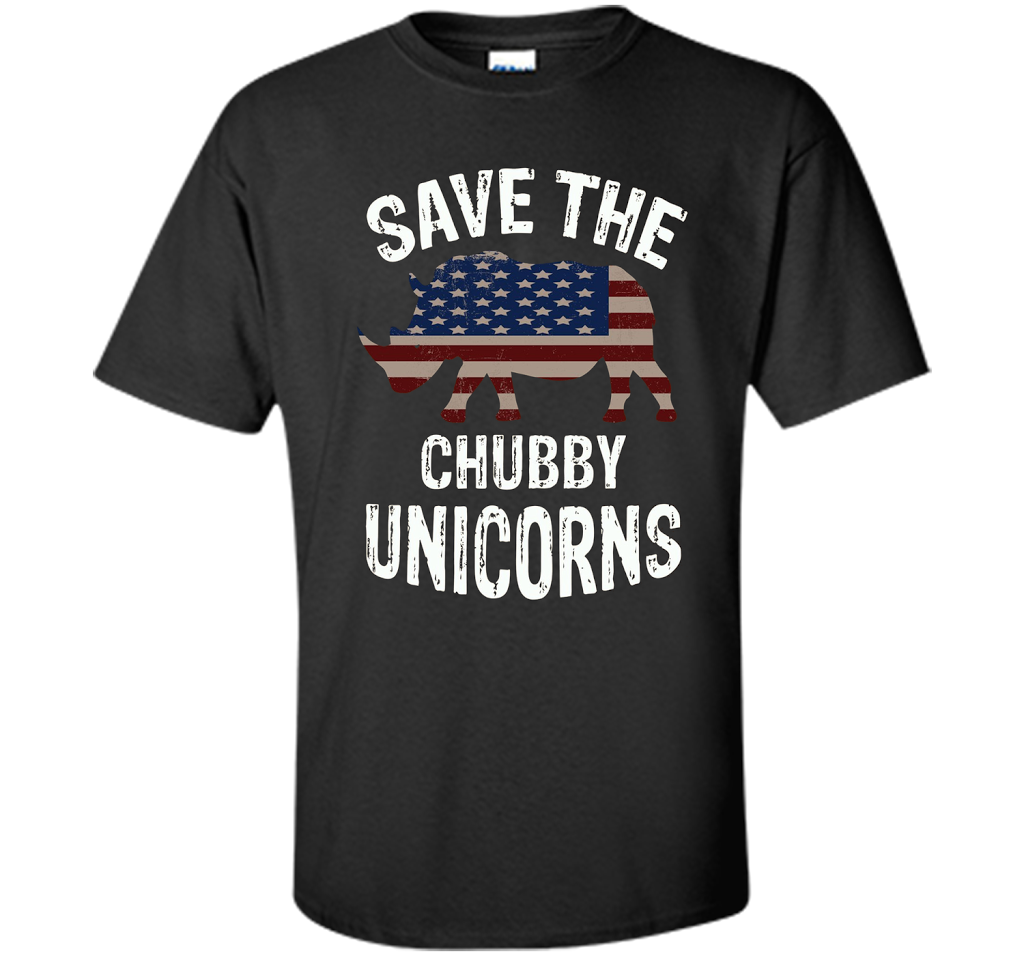 Save the Chubby Unicorns T-Shirt Funny t-shirt Black