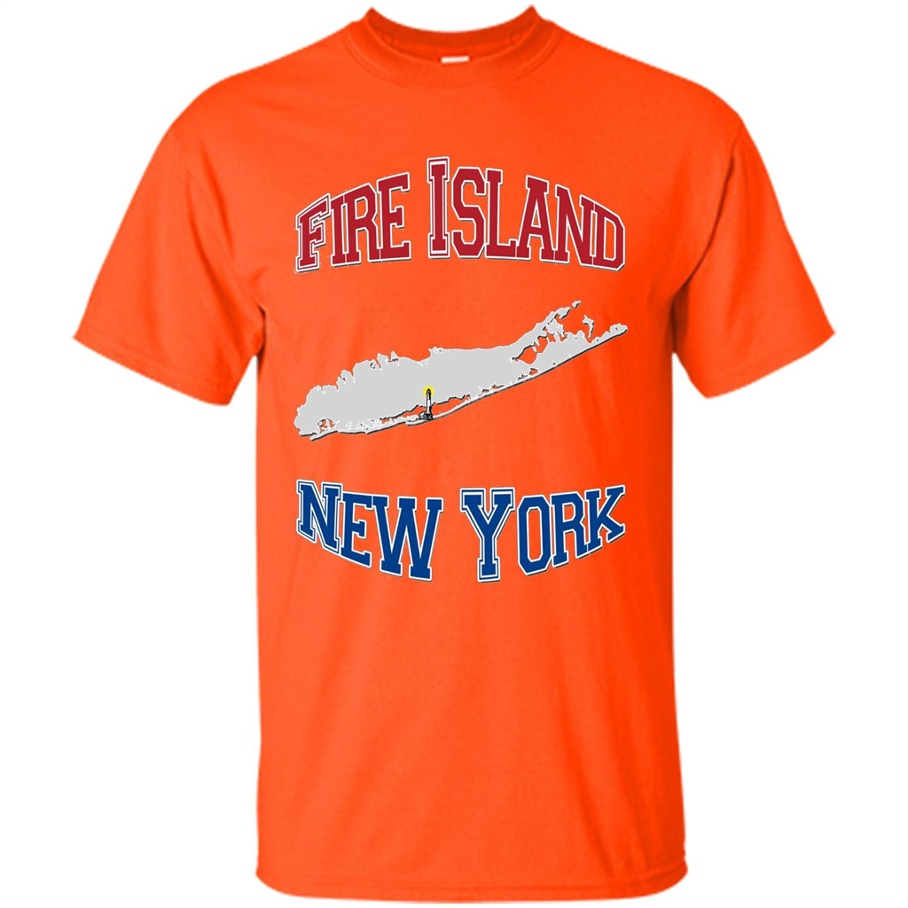 Fire Island New York T-shirt Orange