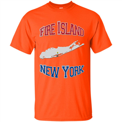 Fire Island New York T-shirt Orange