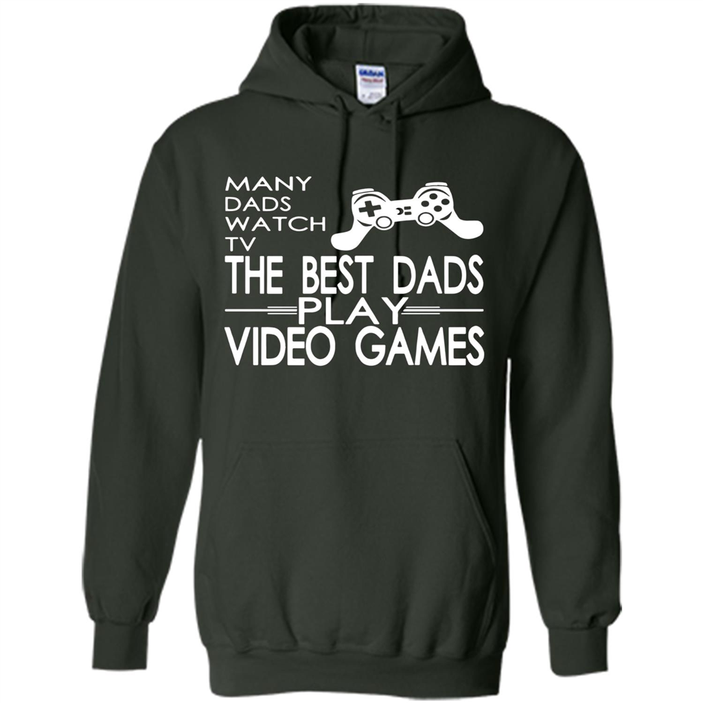 Gamer T-shirt The Best Dads Play Video Games Forest Green
