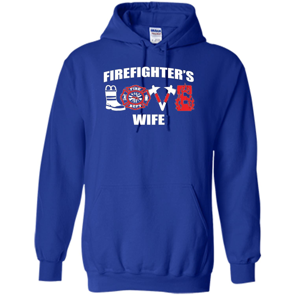 Firefighter Wife Love T-Shirt Royal