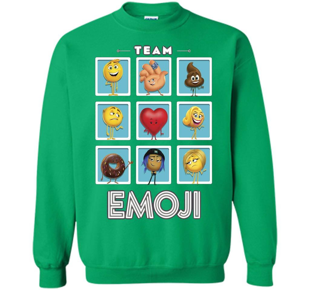 The Emoji Movie Team Emoji Panels Graphic T-Shirt shirt Irish Green