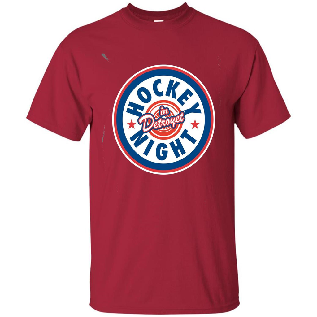 Hockey Night In Detroyet T-shirt Cardinal